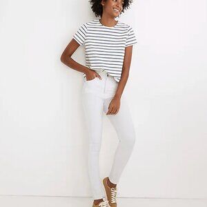 Madewell 10" High Rise Skinny Jeans Size 26 Pure White